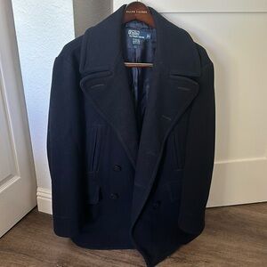 Navy blue Polo by Ralph Lauren men’s peacoat Large